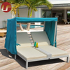 وسادة بيضاء أثاث خارجي لحمام السباحة سرير شمس أثاث خارجي كراسي استلقاء للشاطئ