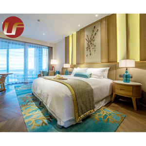 مجموعة غرفة نوم أثاث غرفة فاخرة حديثة حسب الطلب 5 نجوم على الطراز الخشبي أثاث الفندق