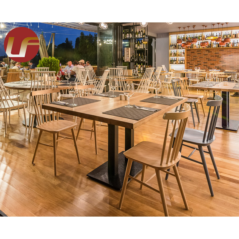 Foshan Restaurant Furniture Solution Ladder Back كرسي طاولة مع مجموعة أريكة Comedores